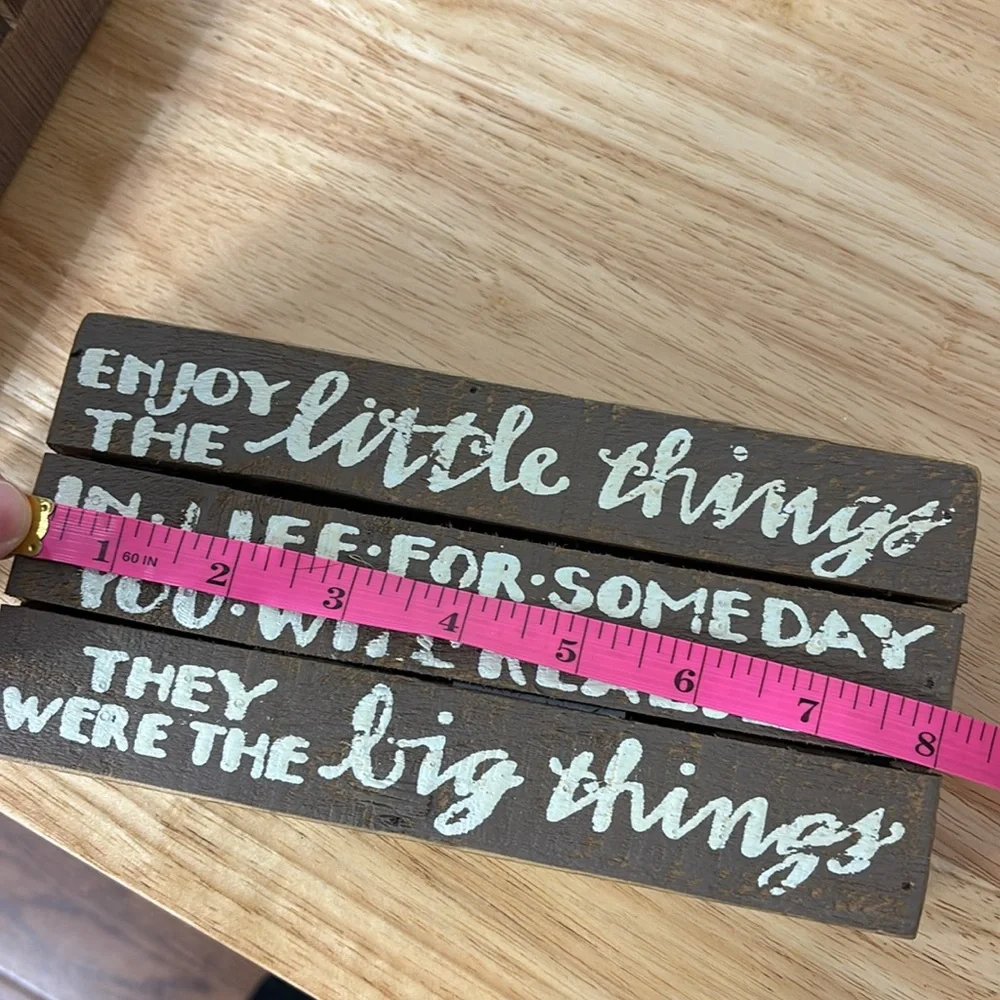 Bundle of 4 inspirational  home decor plaques / wall decor modern home quotes